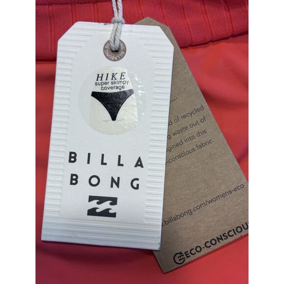 Billabong Women' Lined up Banded Hike Bikini Bottom Orange XL New With Tag - Picture 4 of 8